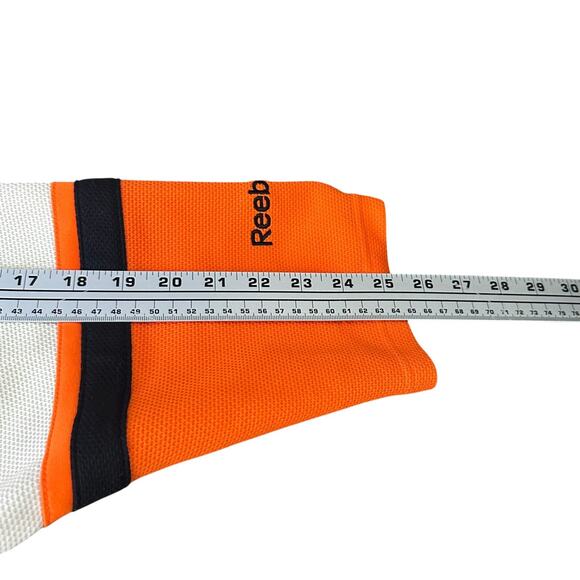 Reebok NHL Philadelphia Flyers Steve Mason #35 Jersey Men’s Large Orange Black - Picture 10 of 12